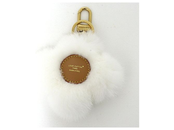 Portachiavi Louis Vuitton Vivienne Fur Bag Charm Bianco - vista 2