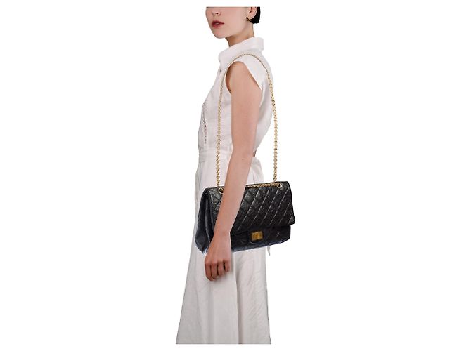 Mademoiselle Borsa CHANEL 2.55 in Pelle Nera - 103727 Nero - vista 11