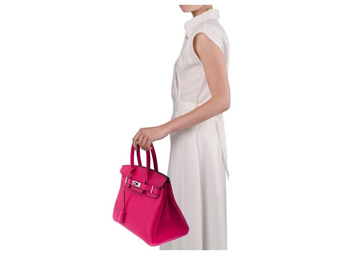 Hermès Borsa HERMES Birkin 30 in Pelle Rosa - 103746 - vista 13