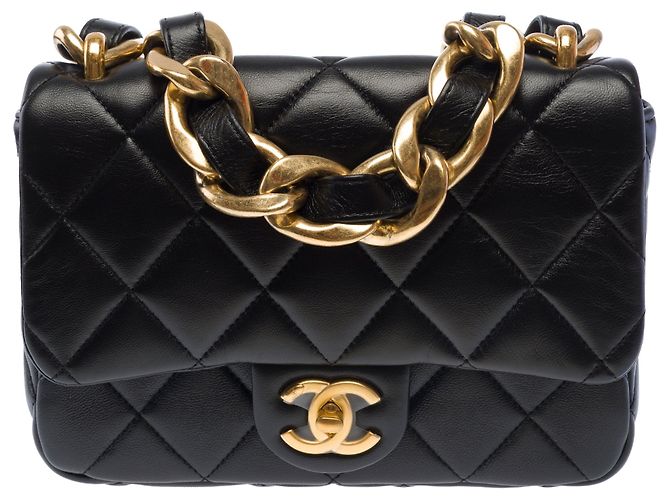 Bolsa CHANEL Timeless/Classique em Couro Preto - 103745 - vista 3