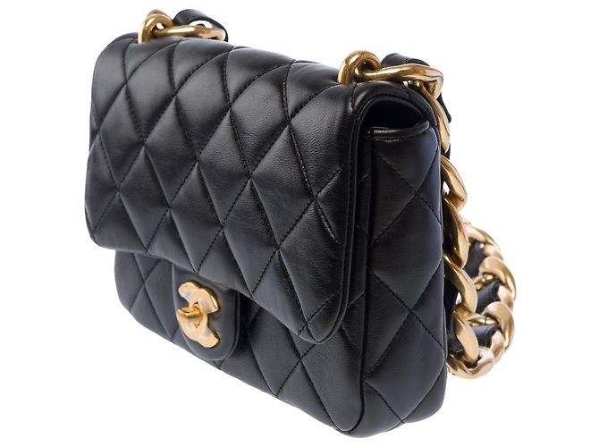Bolsa CHANEL Timeless/Classique em Couro Preto - 103745 - vista 5