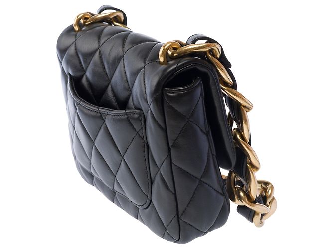 Bolsa CHANEL Timeless/Classique em Couro Preto - 103745 - vista 6