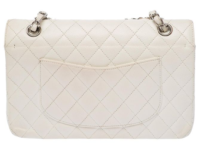 Borsa CHANEL Timeless/Classique in Pelle Bianca - 103719 Bianco - vista 3