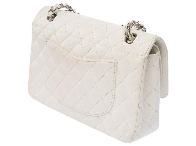 Borsa CHANEL Timeless/Classique in Pelle Bianca - 103719 Bianco - vista 5
