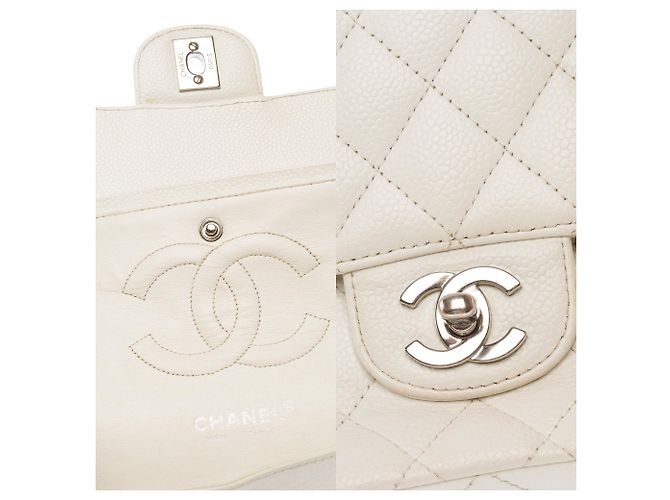 Borsa CHANEL Timeless/Classique in Pelle Bianca - 103719 Bianco - vista 6