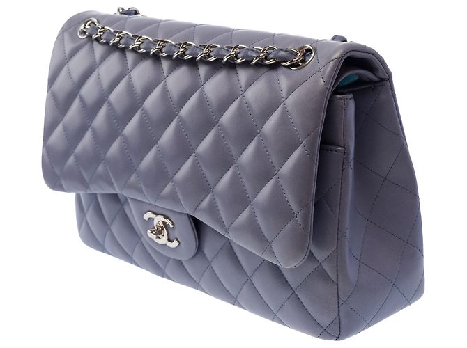 Borsa CHANEL Timeless/Classique in Pelle Blu - 103720 - vista 4