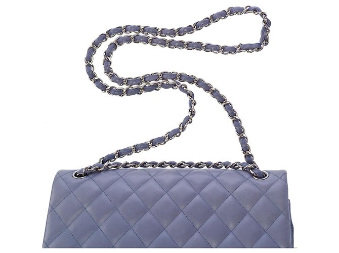 Borsa CHANEL Timeless/Classique in Pelle Blu - 103720 - vista 9