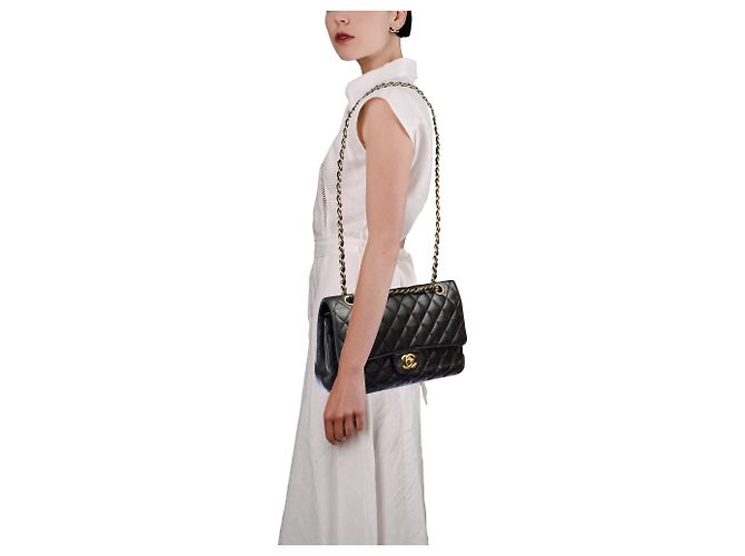 Borsa CHANEL Timeless/Classique in Pelle Nera - 103724 Nero - vista 12