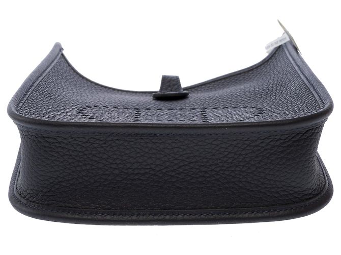 Hermès Borsa HERMES Mini Evelyne in Pelle Blu Navy - 103712 - vista 10