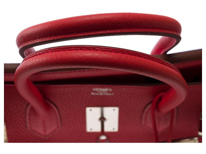 Hermès Borsa HERMES Birkin 30 in Pelle Rossa - 103708 Rosso - vista 10