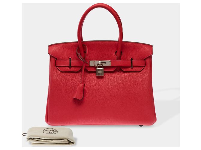 Hermès Borsa HERMES Birkin 30 in Pelle Rossa - 103708 Rosso - vista 2
