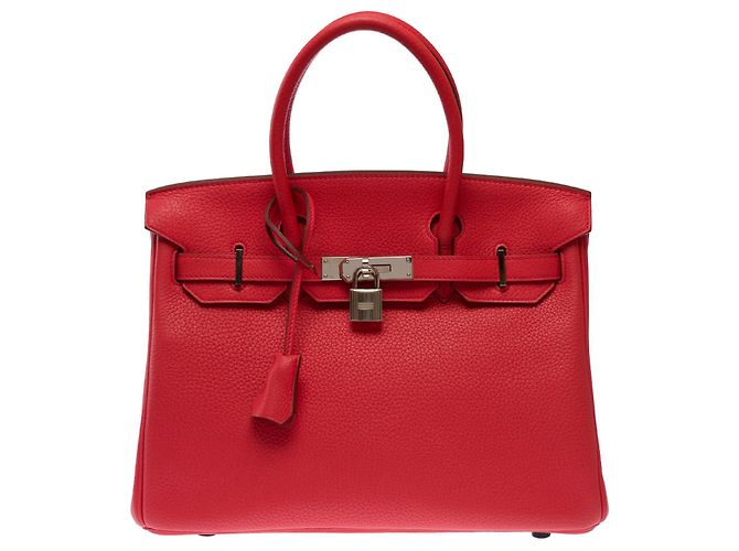 Hermès Borsa HERMES Birkin 30 in Pelle Rossa - 103708 Rosso - vista 3
