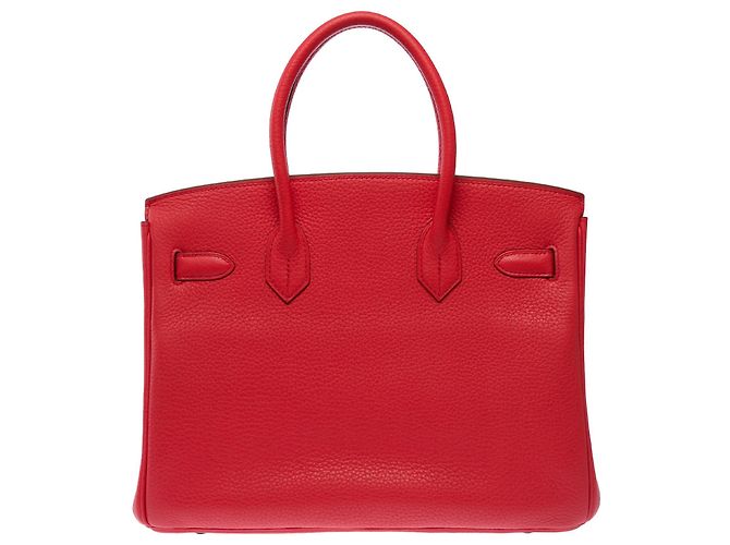Hermès Borsa HERMES Birkin 30 in Pelle Rossa - 103708 Rosso - vista 4