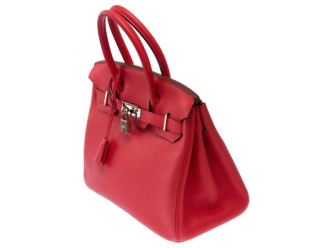 Hermès Borsa HERMES Birkin 30 in Pelle Rossa - 103708 Rosso - vista 5