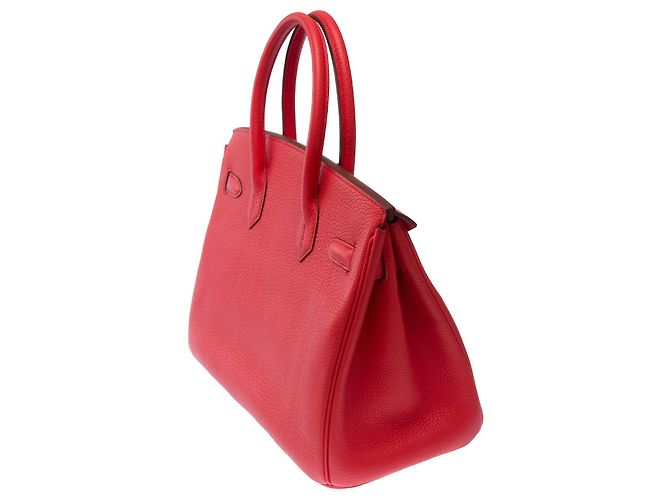 Hermès Borsa HERMES Birkin 30 in Pelle Rossa - 103708 Rosso - vista 6