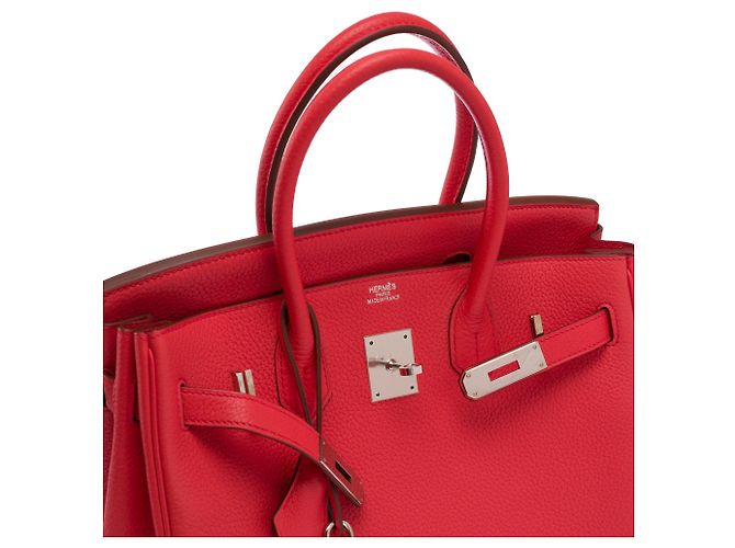 Hermès Borsa HERMES Birkin 30 in Pelle Rossa - 103708 Rosso - vista 7