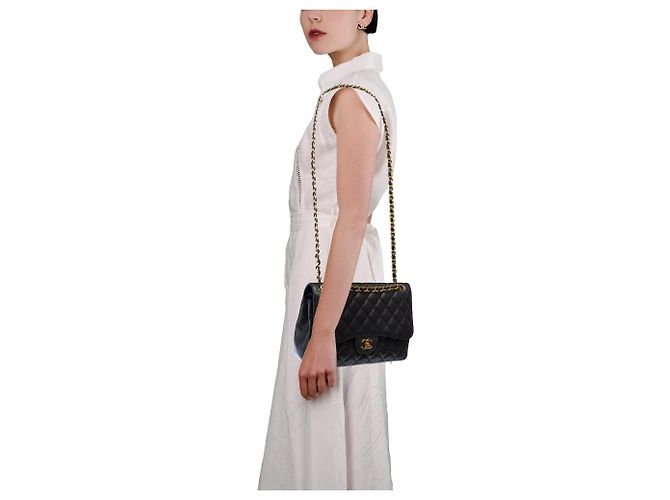 Borsa CHANEL Timeless/Classique in Pelle Nera - 103741 Nero - vista 11