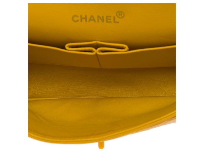 Bolsa CHANEL Timeless/Classique em Couro Amarelo - 103743 - vista 9