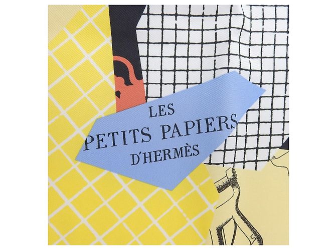 Hermès Hermes Carre 70 Les Petit Papier Sciarpa in seta Multicolore - vista 7