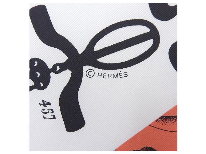 Hermès Hermes Carre 70 Les Petit Papier Sciarpa in seta Multicolore - vista 9