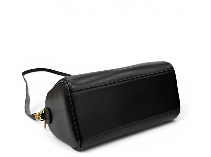 Céline Celine 11377 Borsa Boston Small Cuir Triomphe in pelle liscia Nero - vista 4