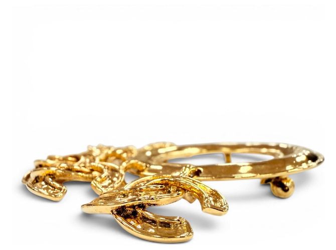 Spilla Chanel Vintage Gold Circle Swing D'oro - vista 4