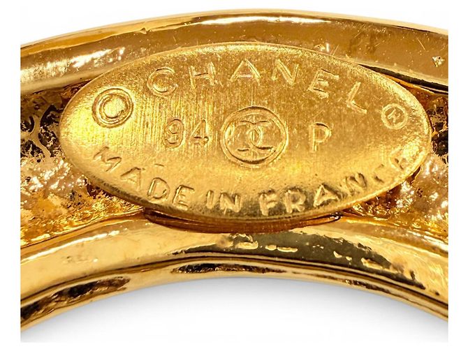 Spilla Chanel Vintage Gold Circle Swing D'oro - vista 6