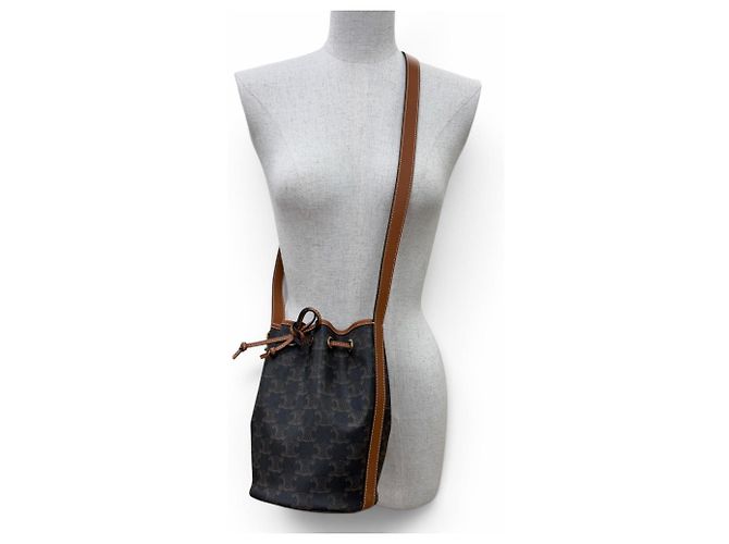 Céline Piccola borsa a tracolla con coulisse CELINE Triomphe - vista 3