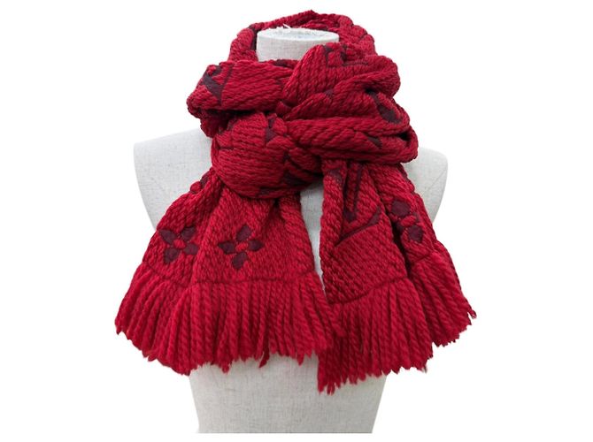 Echarpe Louis Vuitton Ruby Monogram Vermelho - vista 2
