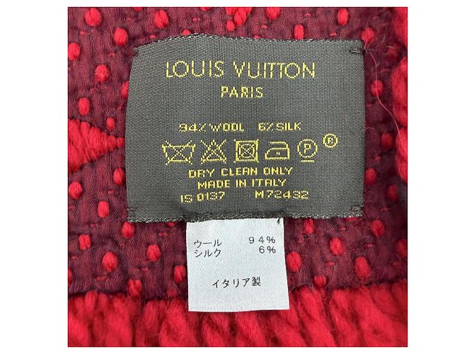 Echarpe Louis Vuitton Ruby Monogram Vermelho - vista 6