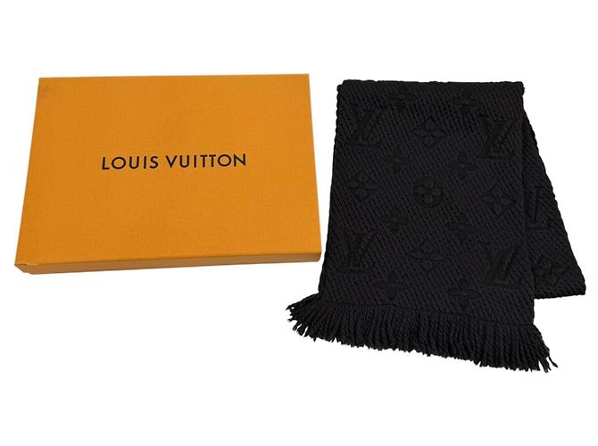 Stola Louis Vuitton in lana e seta nera Nero - vista 2