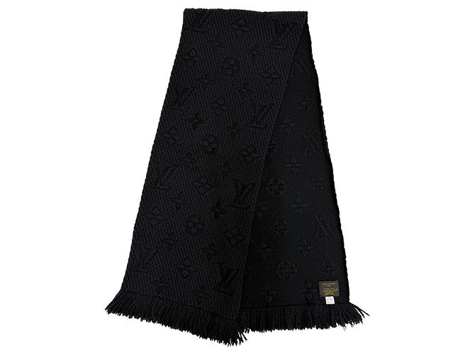 Stola Louis Vuitton in lana e seta nera Nero - vista 4