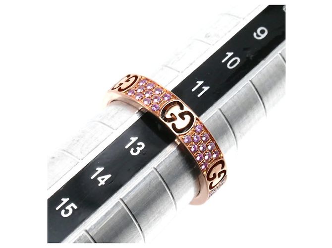 GUCCI 18K Roségold Icon Stardust Ring mit Saphir - Ansicht 5