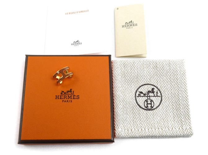 Hermès Earcuff Hermes placcato oro Marrone D'oro - vista 5