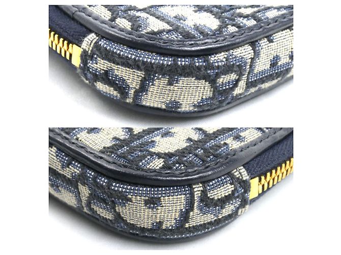 Christian Dior Dior 30 Montaigne Porta telefono Borsa a tracolla 2-Way Beige Blu navy - vista 5