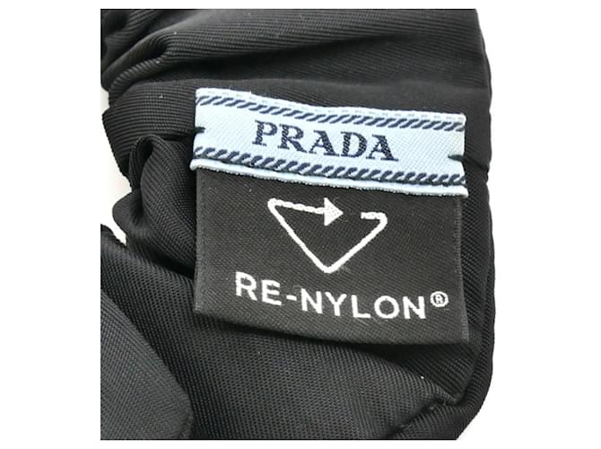 Prada Re-Nylon Scrunchie Haaraccessoire Schwarz - Ansicht 4