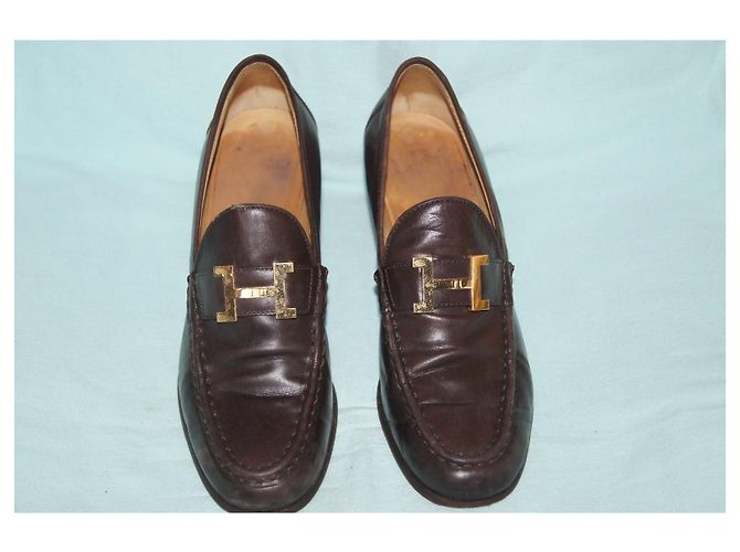 Hermès Mocassini in Pelle Marrone - vista 3