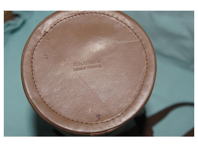 Borsa cilindrica Burberrys Haymarket Check Marrone Beige - vista 12