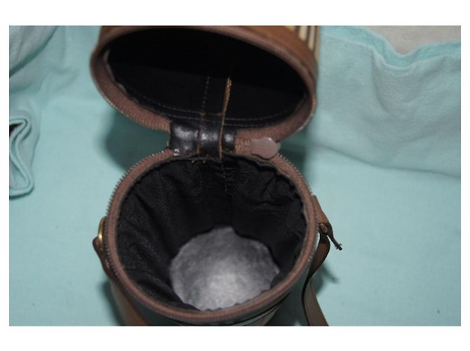 Borsa cilindrica Burberrys Haymarket Check Marrone Beige - vista 5