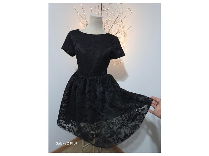 Maje RIMIA schwarzes Spitzenkleid Größe 38 Abend Cocktail Zeremonie - Ansicht 3