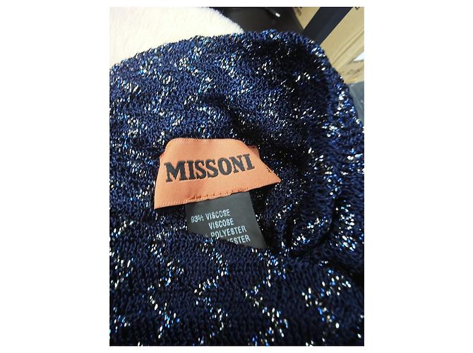 Fascia per capelli Missoni in maglia Metallico Blu scuro - vista 3