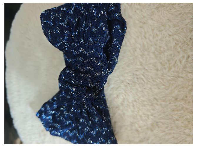 Fascia per capelli Missoni in maglia Metallico Blu scuro - vista 4