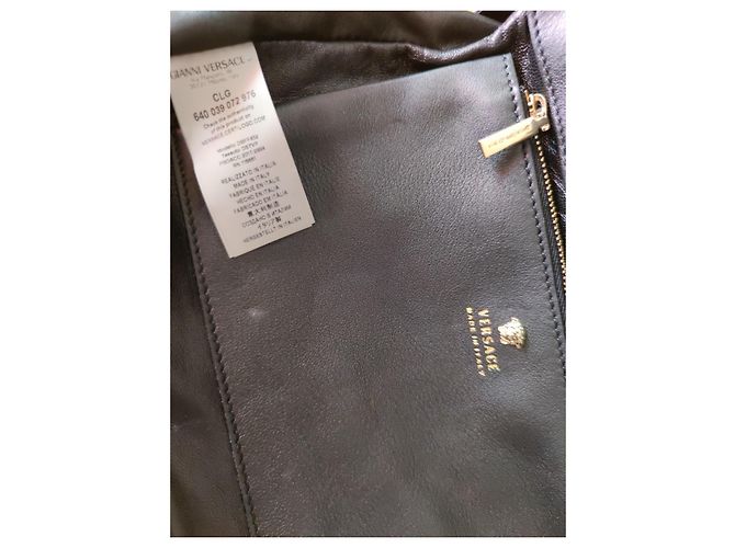 Versace Bolso de mano Medusa en piel de pitón Negro Roja Beige Impresión de pitón - vista 8