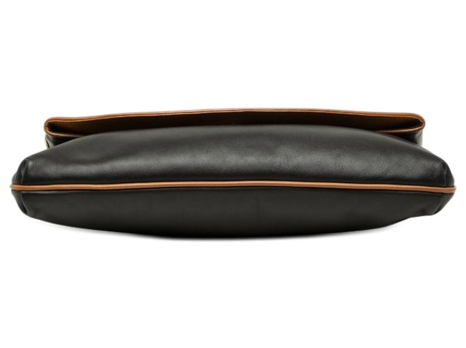 Céline Clutch Triomphe pieghevole in pelle nera Celine Nero - vista 3