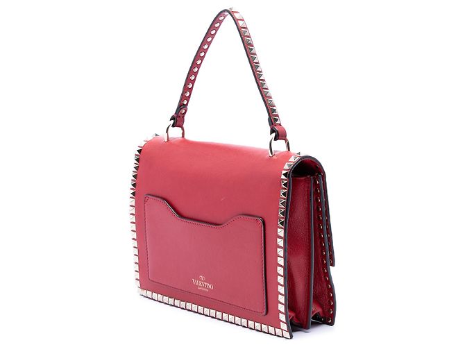Borsa Valentino Red Leather Rockstud No Limit Rosso - vista 2