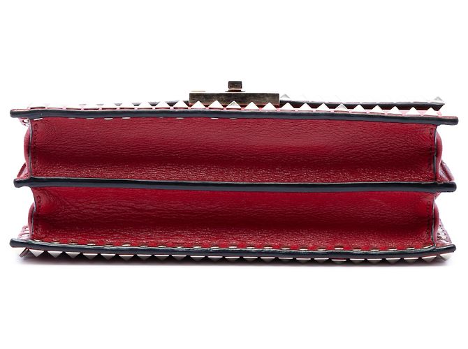 Borsa Valentino Red Leather Rockstud No Limit Rosso - vista 3