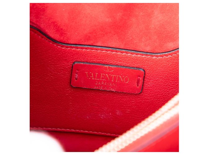 Borsa Valentino Red Leather Rockstud No Limit Rosso - vista 5