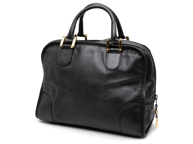 LOEWE Amazona 32 in pelle nera Nero - vista 2