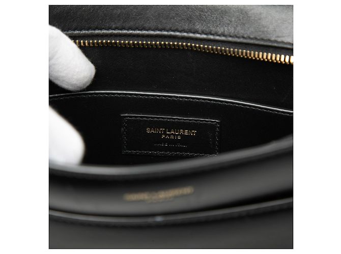 Borsa satchel in pelle di vitello nera Saint Laurent Nero - vista 5