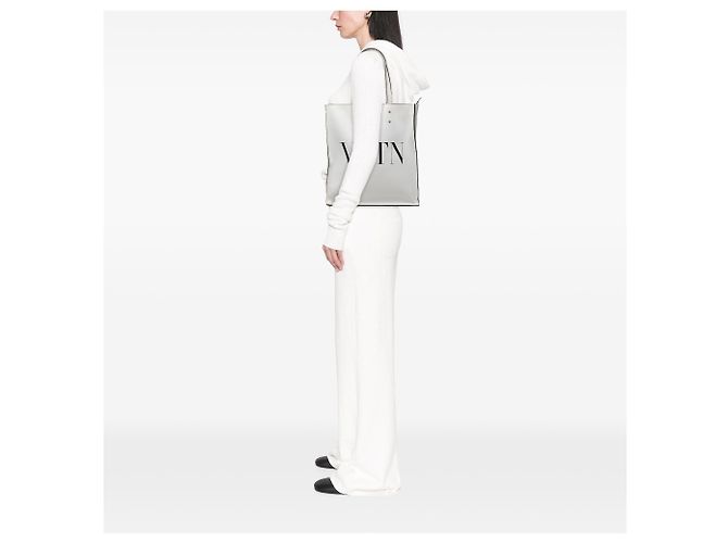 Borsa Valentino in pelle bianca Rockstud VLTN Bianco - vista 10